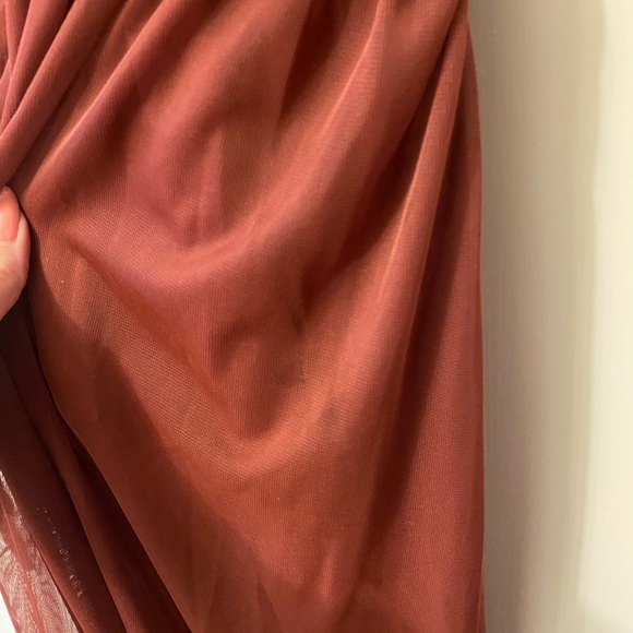 Davids Bridal Bridesmaid Dress in Wine - Picture 5 of 5